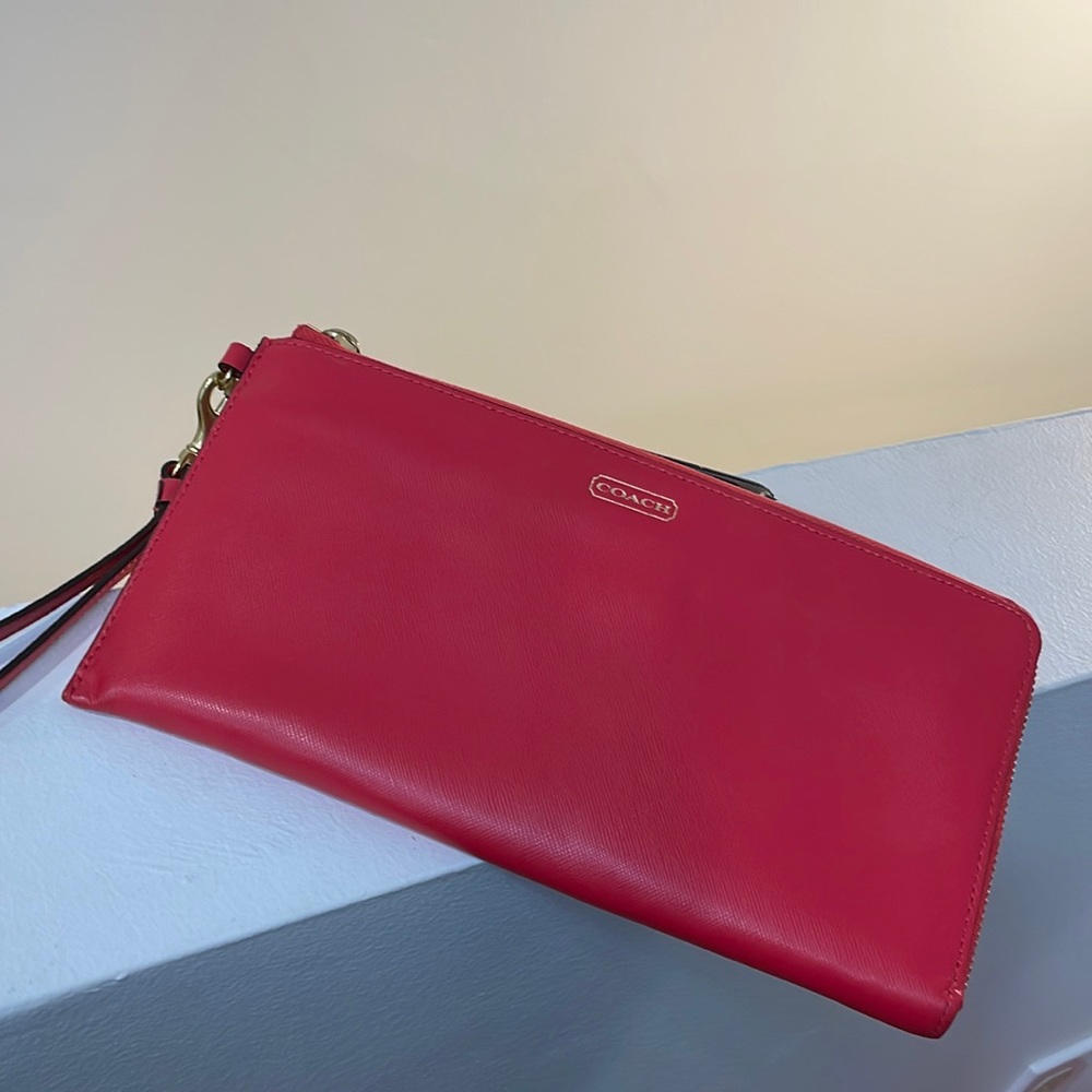 Coach Leather Wristlet Wallet